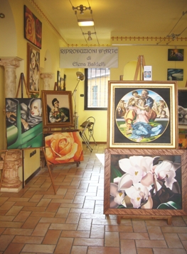 negozio mostra quadri ad Assisi - sinistra